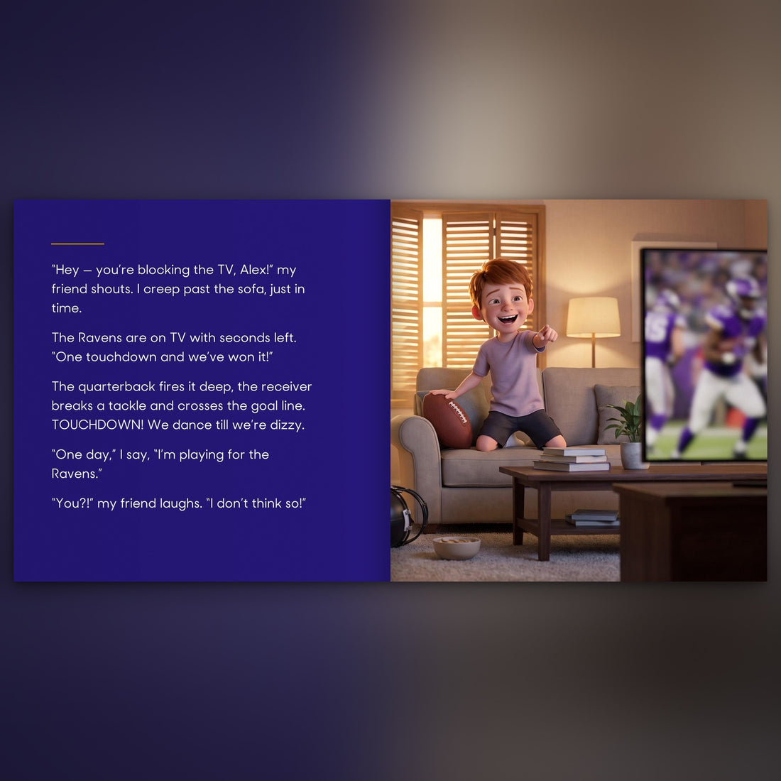 Baltimore Ravens Personalised Storybook — Where the dream begins