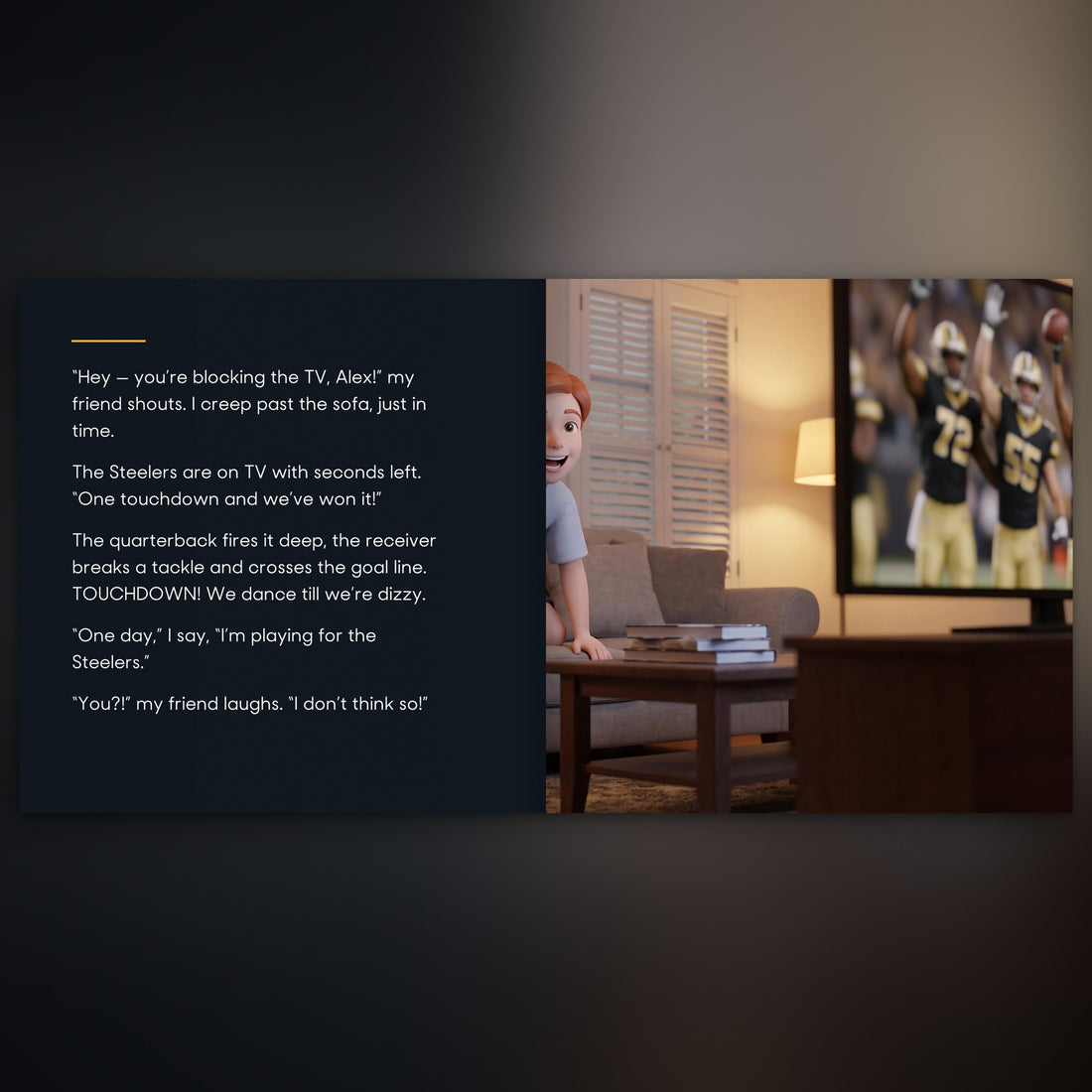 Pittsburgh Steelers Personalised Storybook — Where the dream begins