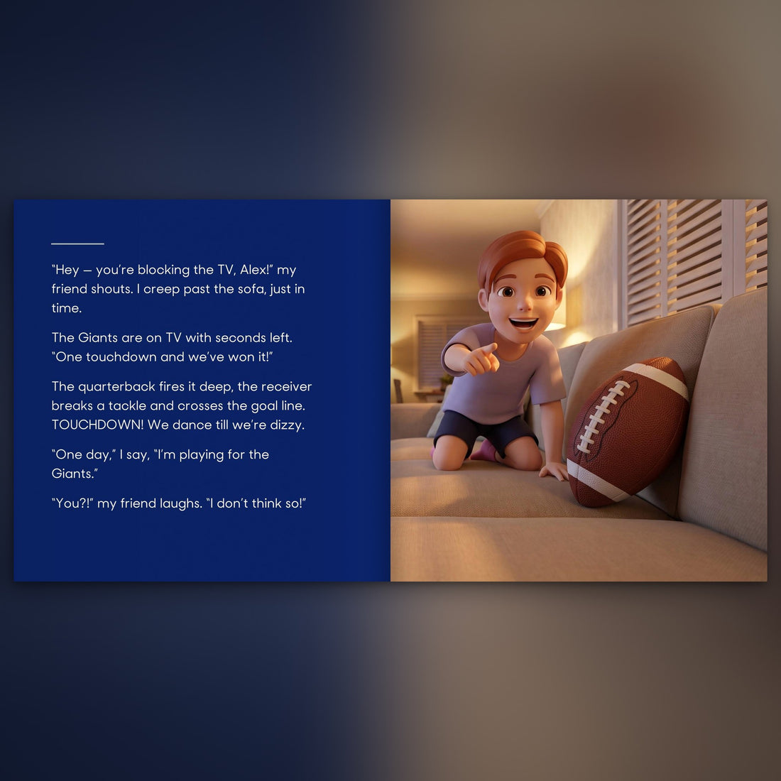 New York Giants Personalised Storybook — Where the dream begins