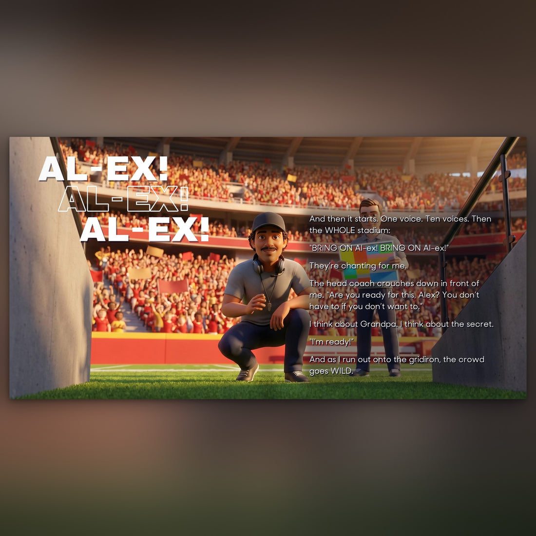 Kansas City Chiefs Personalised Storybook — The crowd chants their name