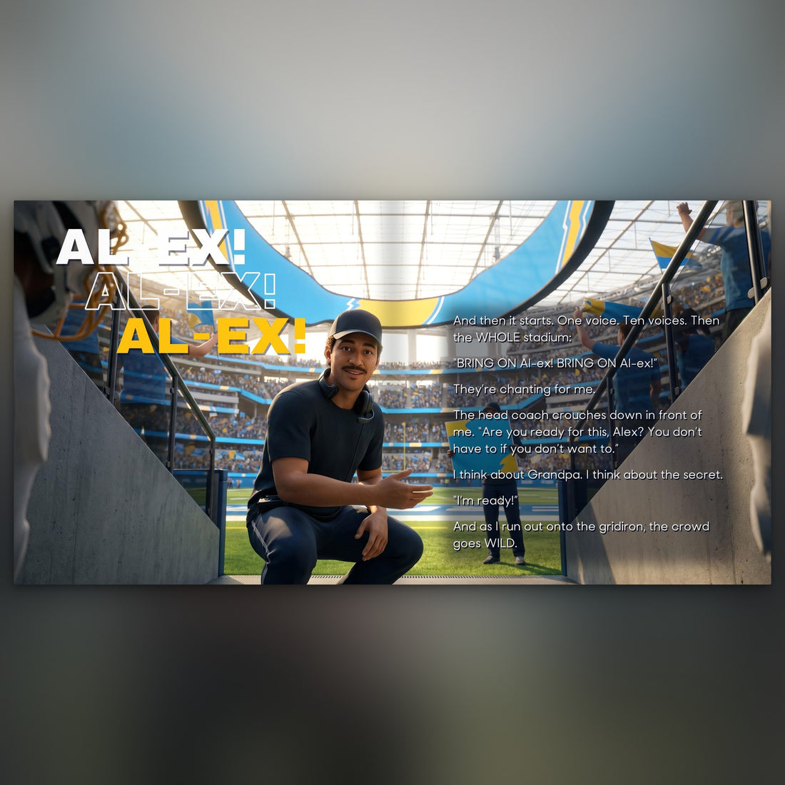 Los Angeles Chargers Personalised Storybook — The crowd chants their name