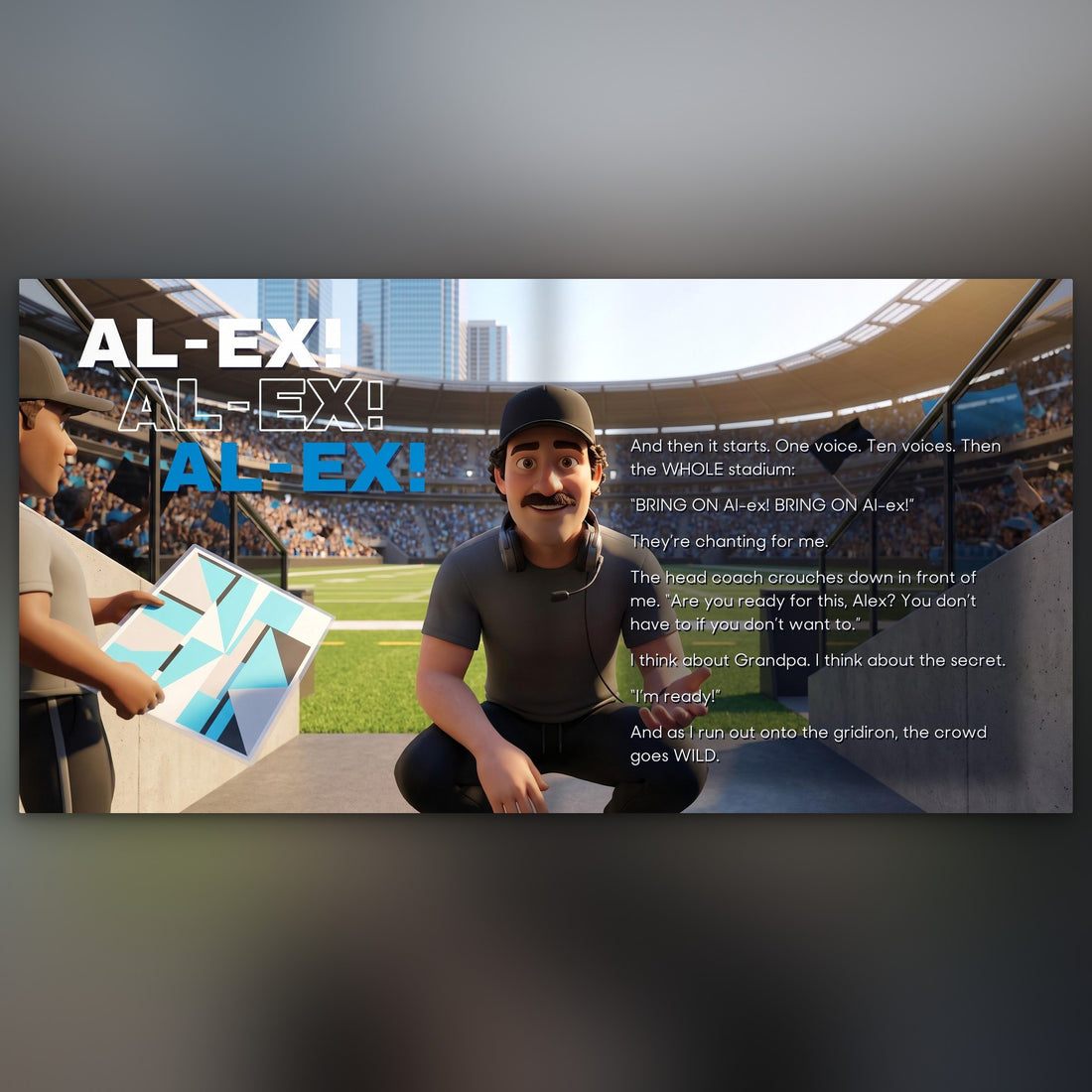 Carolina Panthers Personalised Storybook — The crowd chants their name