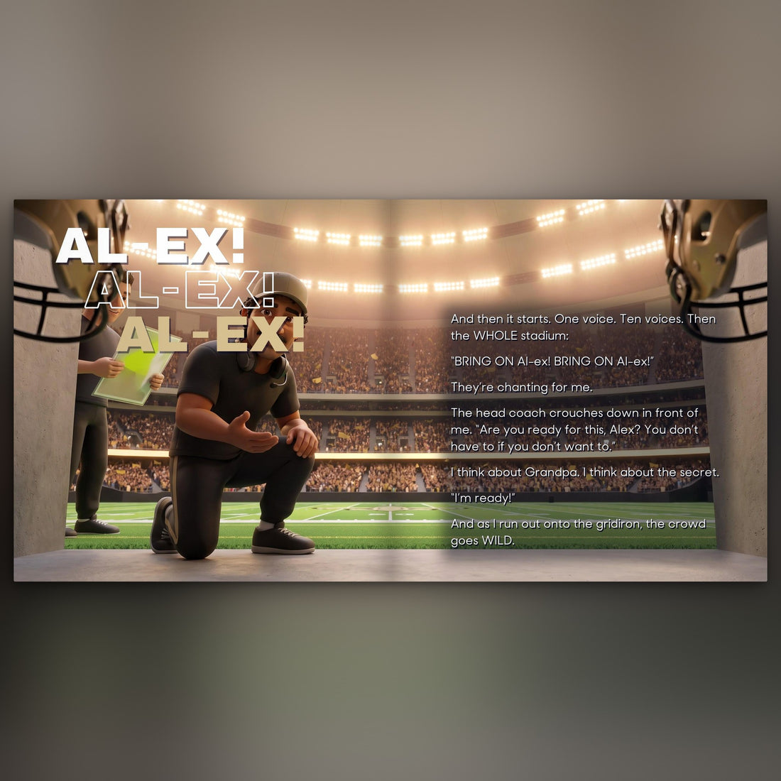 New Orleans Saints Personalised Storybook — The crowd chants their name