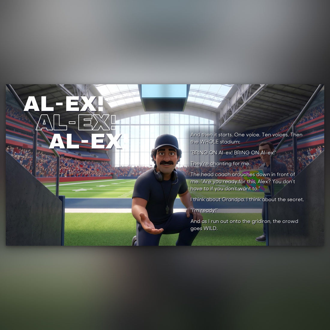 Houston Texans Personalised Storybook — The crowd chants their name