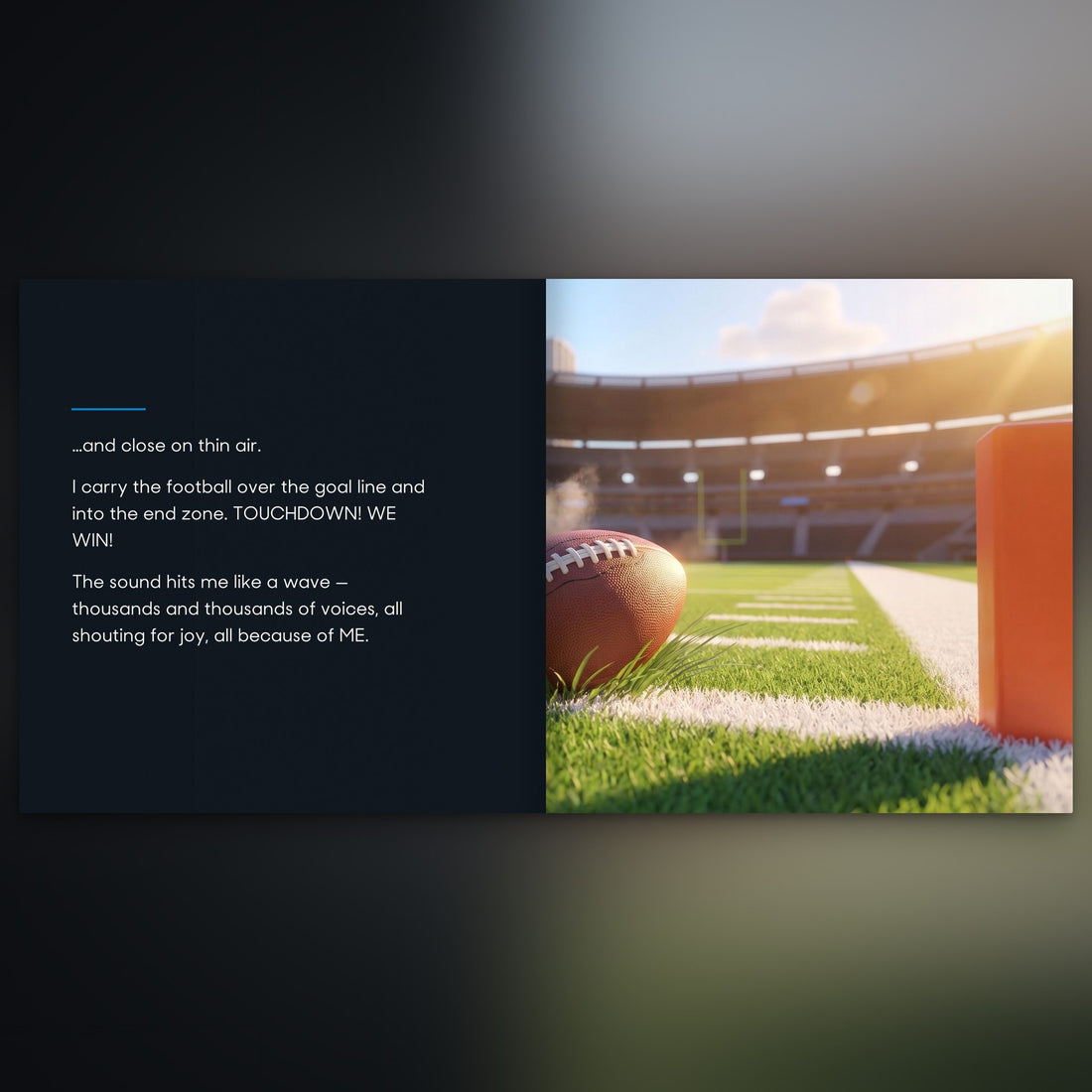 Carolina Panthers Personalised Storybook — The winning touchdown