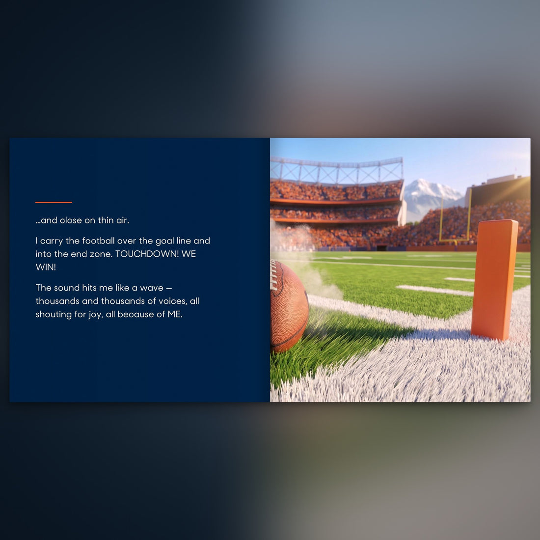 Denver Broncos Personalised Storybook — The winning touchdown