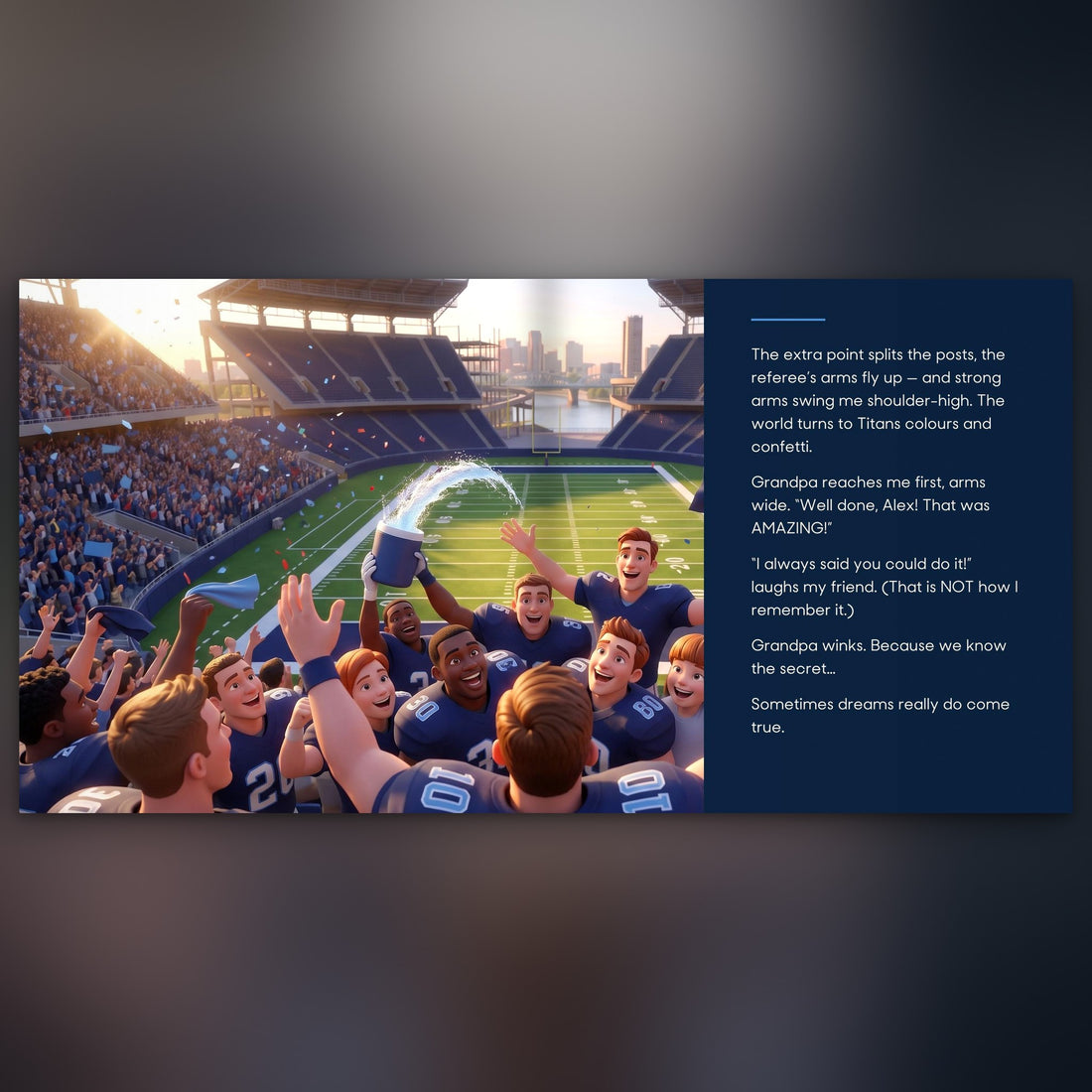 Tennessee Titans Personalised Storybook — Their game-winner page