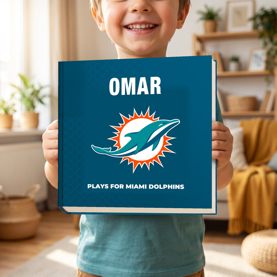 Miami Dolphins Personalised Storybook — Loved at home