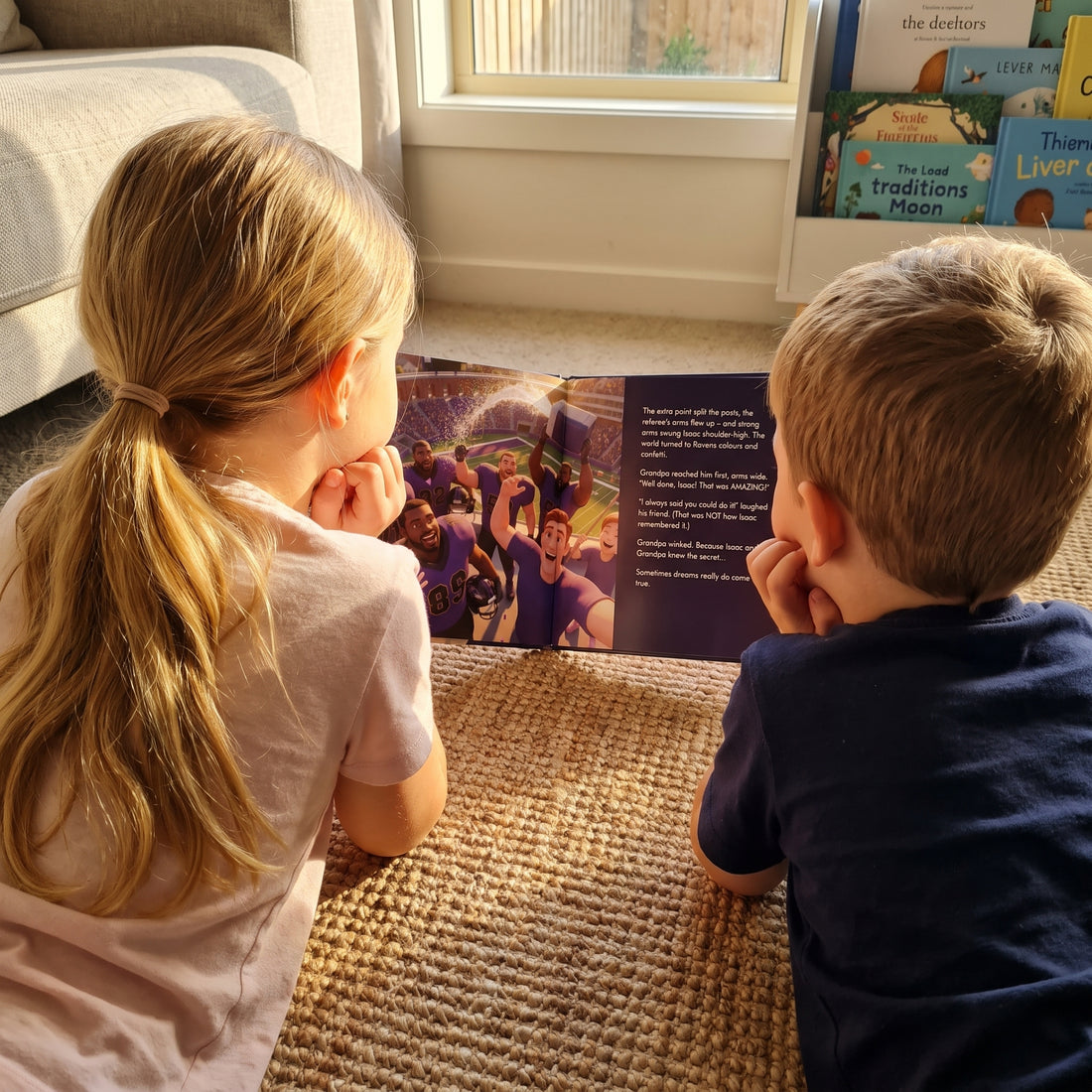 Baltimore Ravens Personalised Storybook — Shoulder-high in the confetti