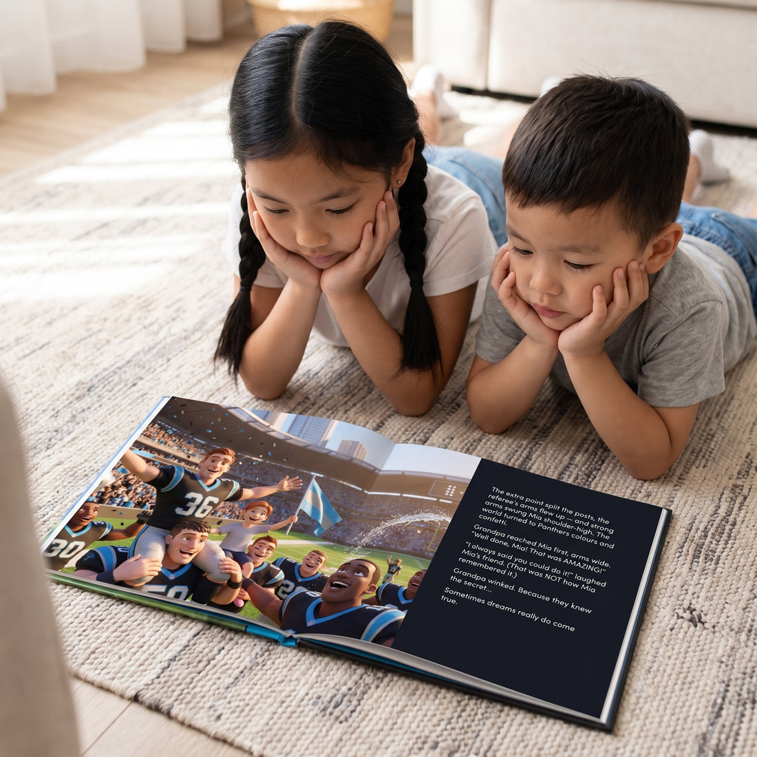 Carolina Panthers Personalised Storybook — Their game-winner page