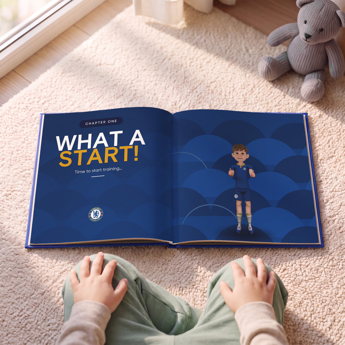 The Only Officially Licensed Chelsea FC Personalised Children’s Book — Their hero, in the Chelsea home kit