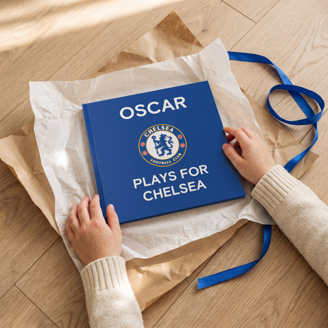 The Only Officially Licensed Chelsea FC Personalised Children’s Book — Gift unwrapping