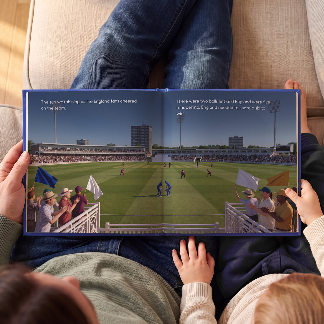 ECB Personalised Storybook — Two balls left, a six to win