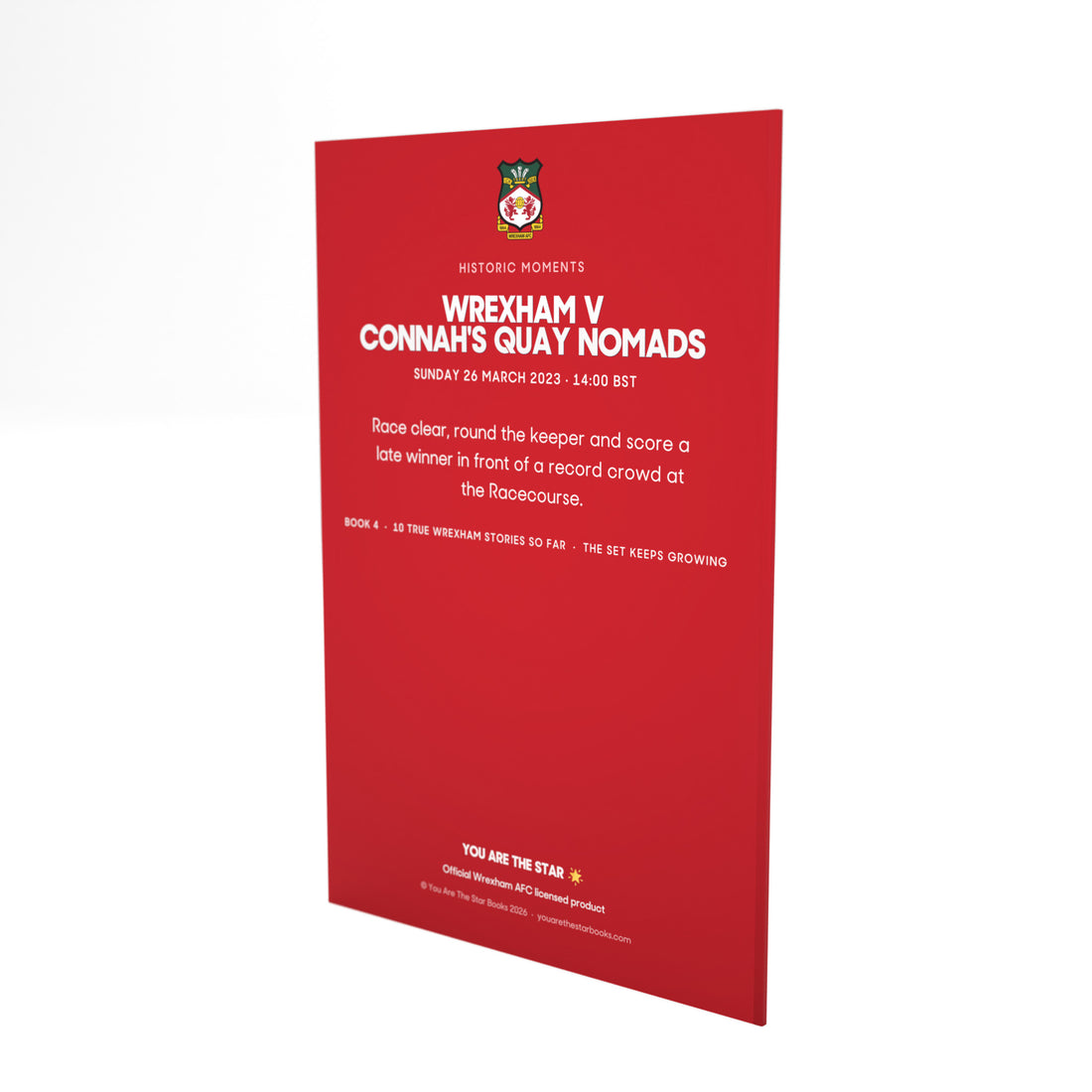 Wrexham v Connah's Quay Nomads: Historic Moments, Book 4: Back cover