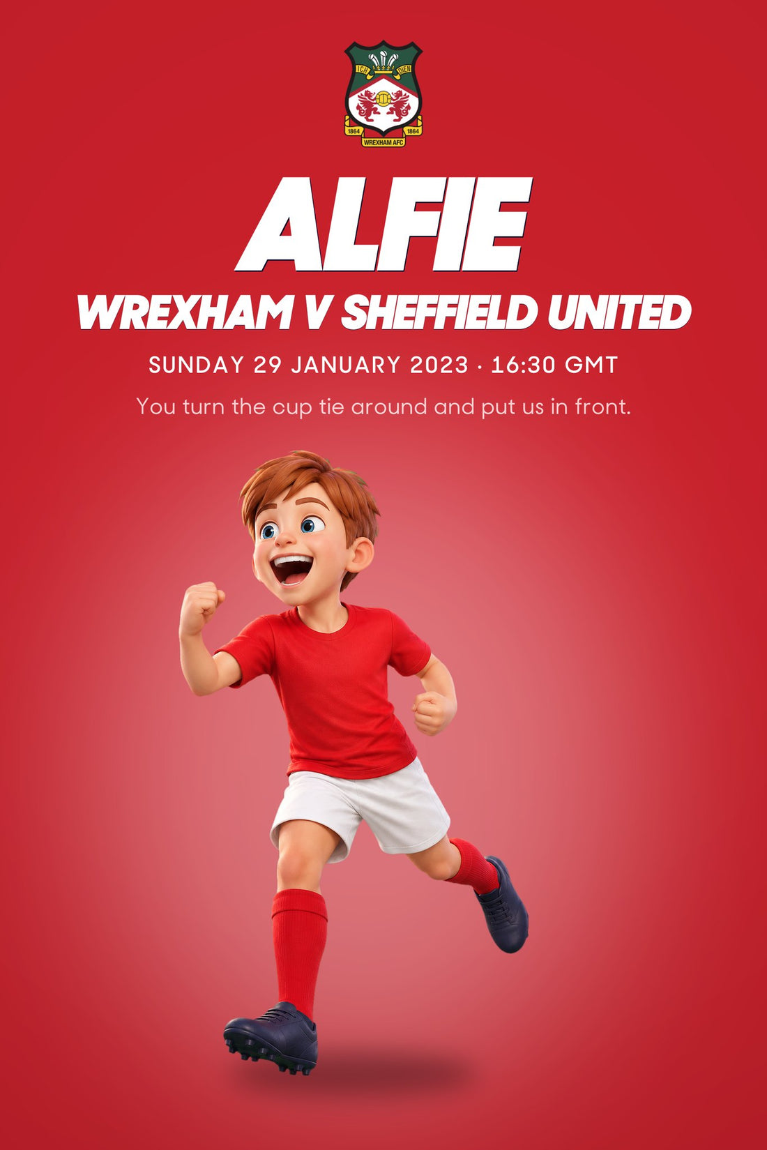 Wrexham v Sheffield United: Historic Moments, Book 5: Personalised cover
