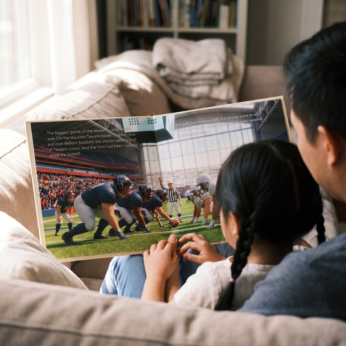 Houston Texans Personalised Storybook — Their name on the jersey