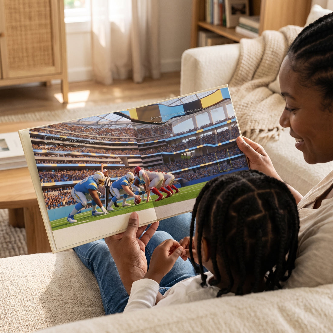 Los Angeles Chargers Personalised Storybook — Their name on the jersey