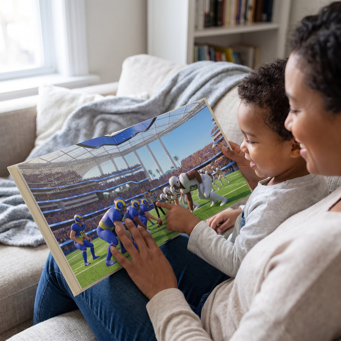 Los Angeles Rams Personalised Storybook — Their name on the jersey