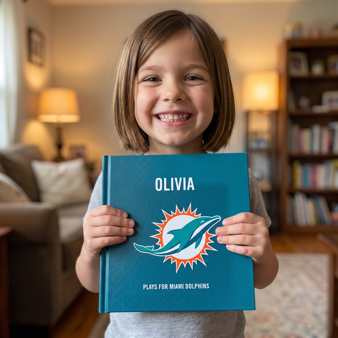 Miami Dolphins Personalised Storybook — Loved at home