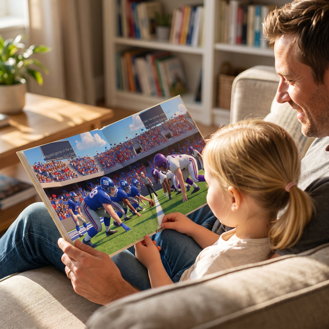 New York Giants Personalised Storybook — Their name on the jersey