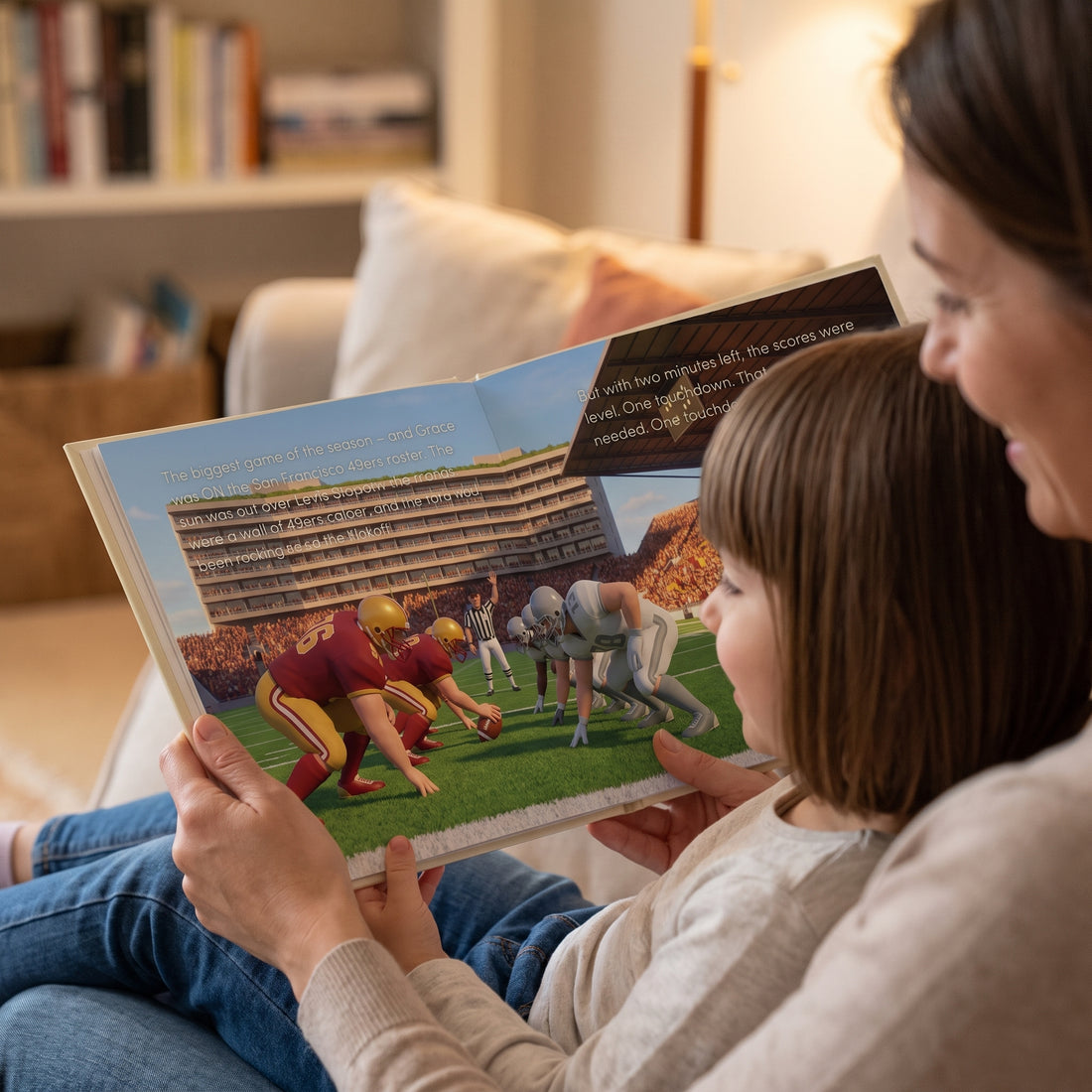 San Francisco 49ers Personalised Storybook — Their name on the jersey