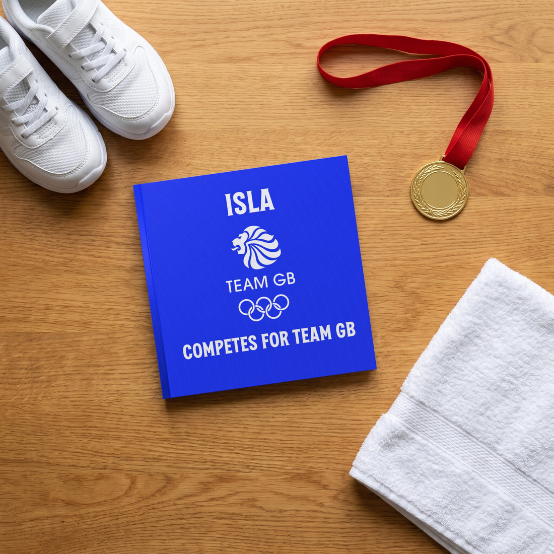 Team GB Personalised Storybook — Training-day flat-lay