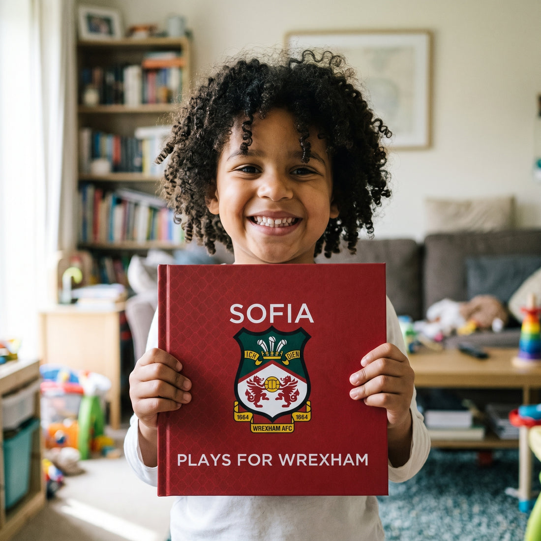 The Only Officially Licensed Wrexham AFC Personalised Children’s Book — Loved at home
