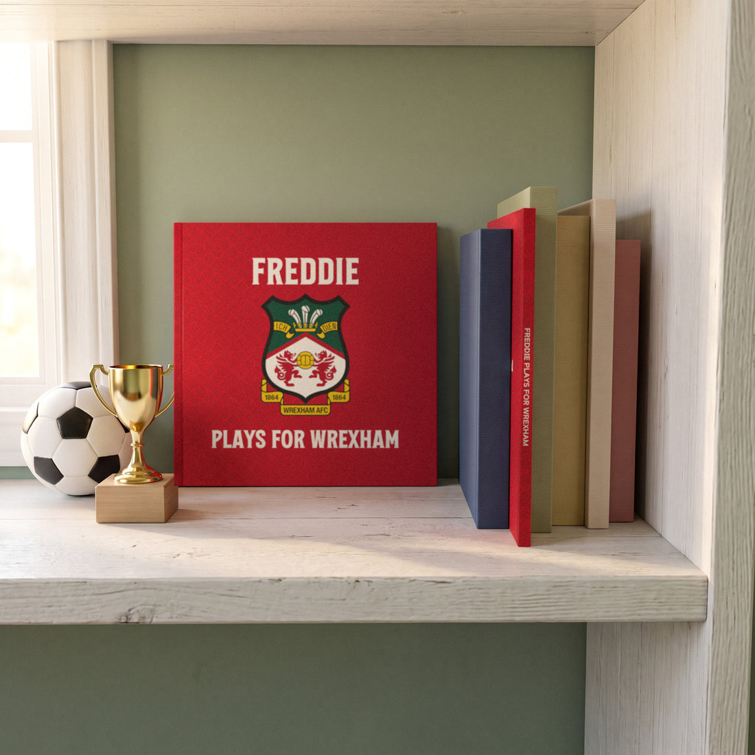 The Only Officially Licensed Wrexham AFC Personalised Children’s Book — On the shelf