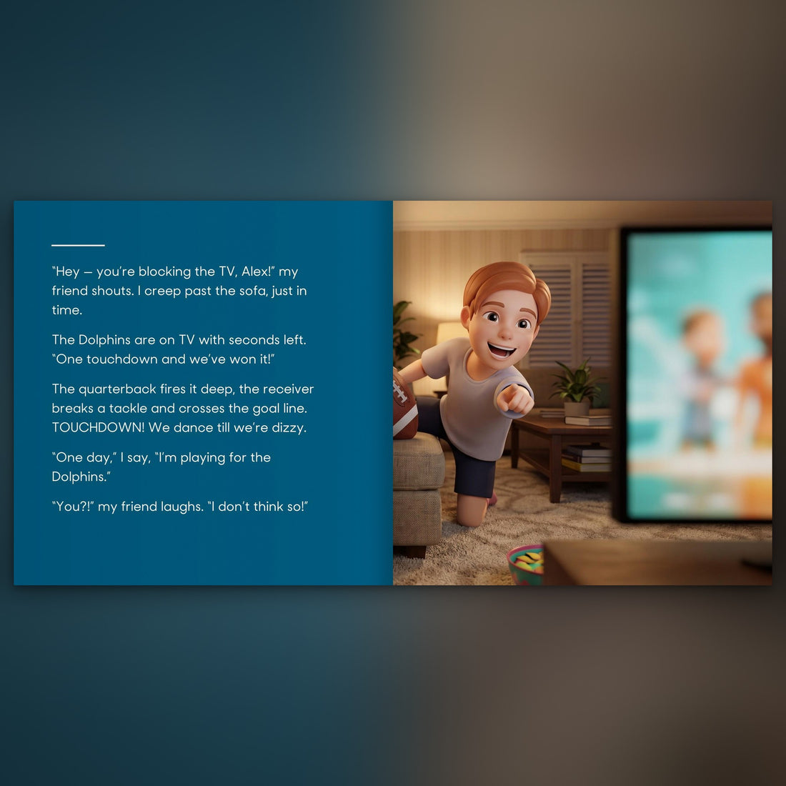 Miami Dolphins Personalised Storybook — Where the dream begins