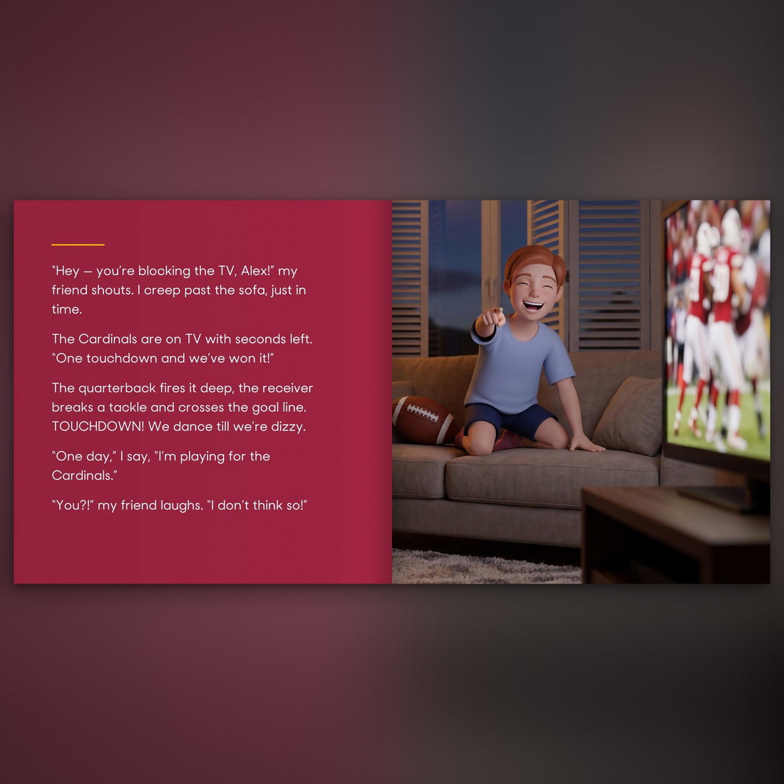 Arizona Cardinals Personalised Storybook — Where the dream begins