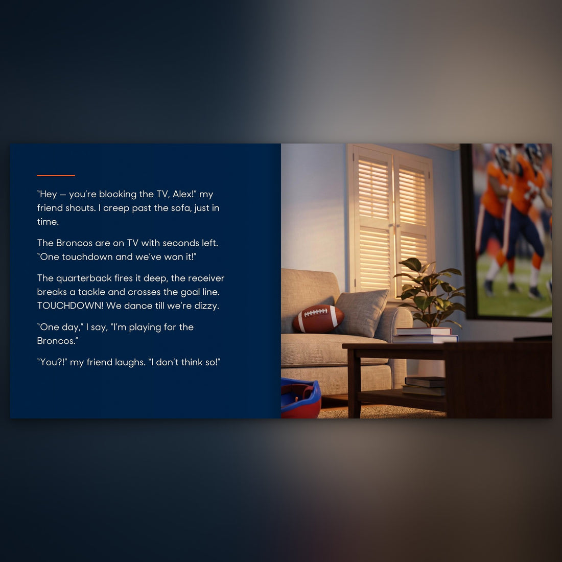 Denver Broncos Personalised Storybook — Where the dream begins