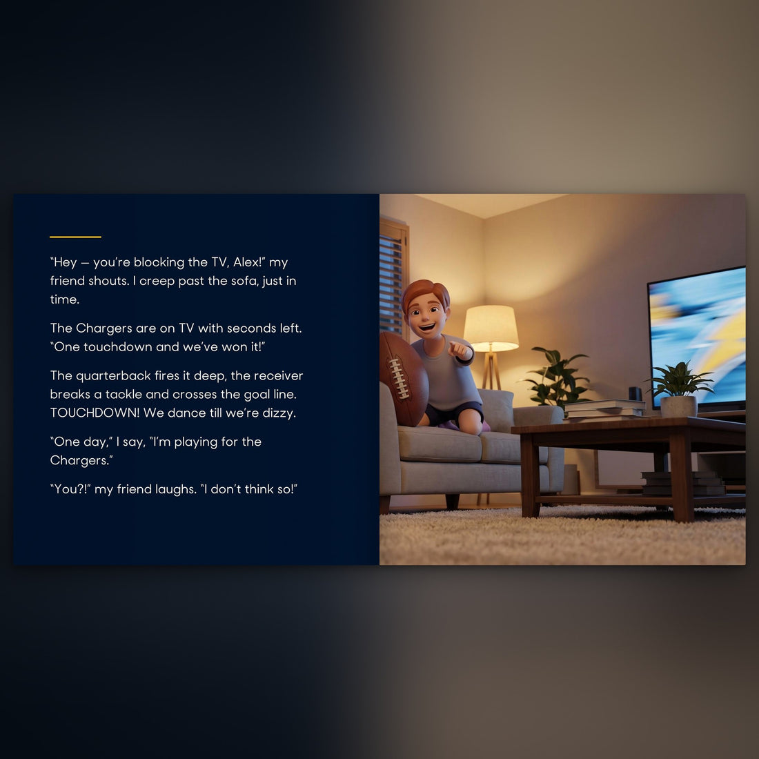 Los Angeles Chargers Personalised Storybook — Where the dream begins