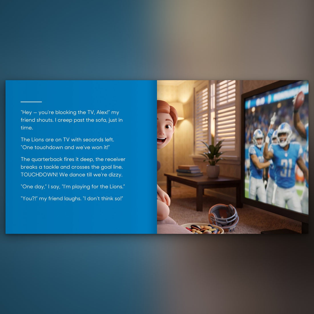 Detroit Lions Personalised Storybook — Where the dream begins