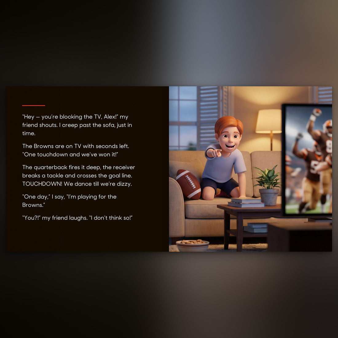 Cleveland Browns Personalised Storybook — Where the dream begins