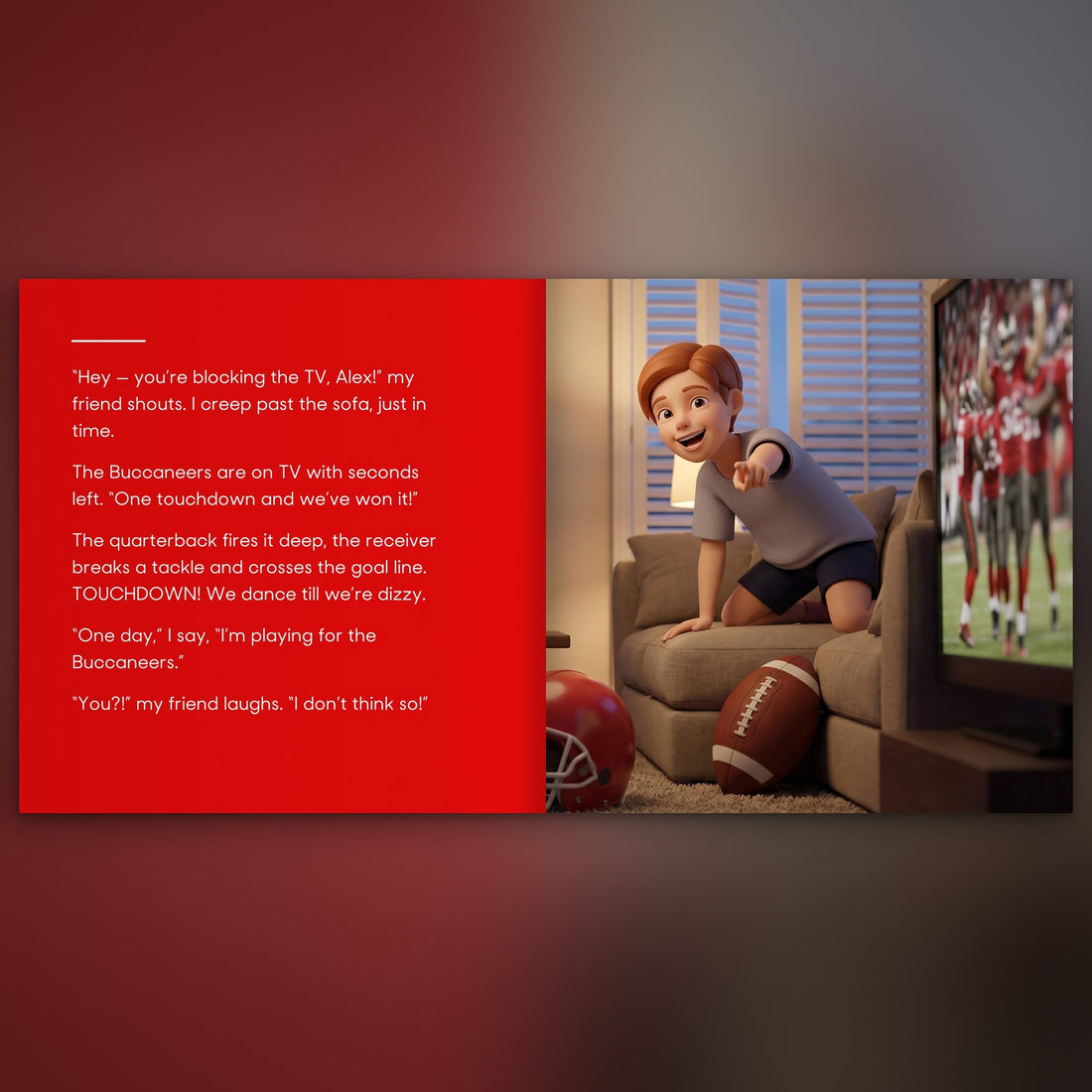 Tampa Bay Buccaneers Personalised Storybook — Where the dream begins