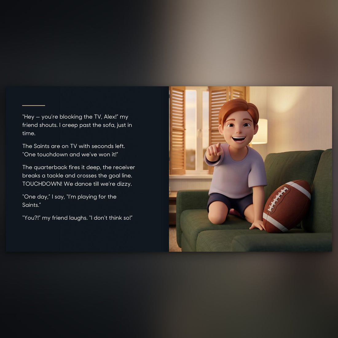 New Orleans Saints Personalised Storybook — Where the dream begins