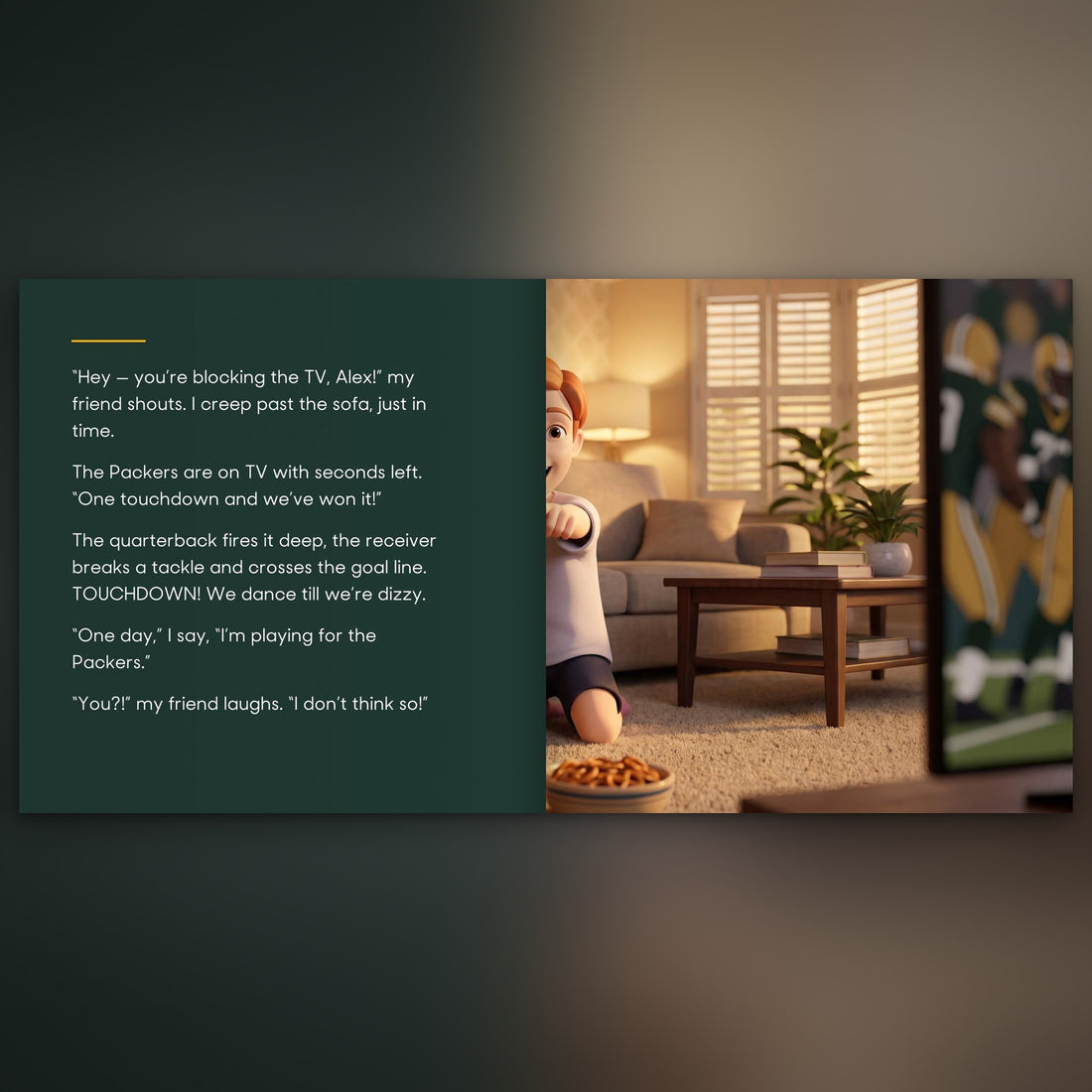 Green Bay Packers Personalised Storybook — Where the dream begins
