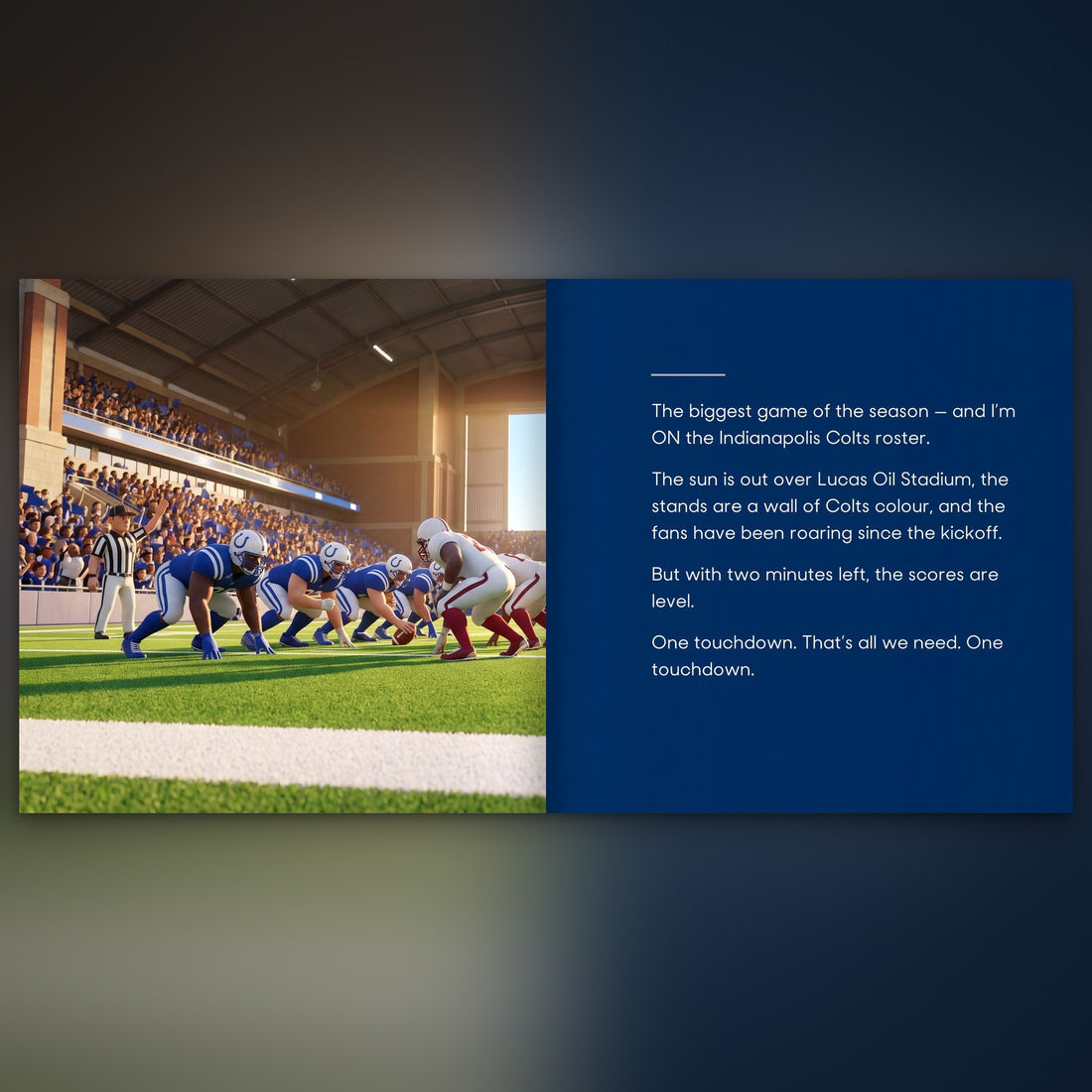 Indianapolis Colts Personalised Storybook — Their name on the jersey