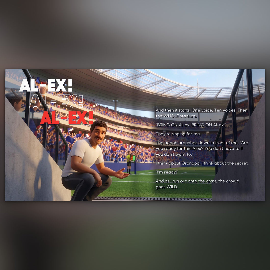France Rugby Personalised Storybook — The crowd chants their name