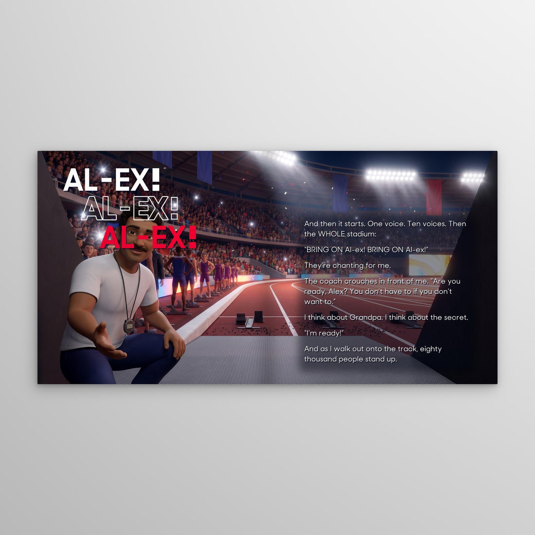 Team GB personalised storybook — the crowd chants their name [04-spread-p13]