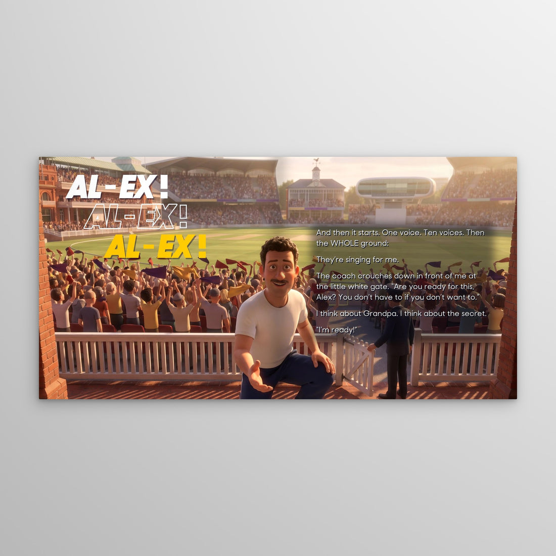 Lord's personalised storybook — the crowd chants their name [04-spread-p13]