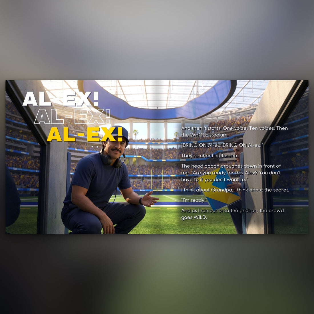 Los Angeles Rams Personalised Storybook — The crowd chants their name