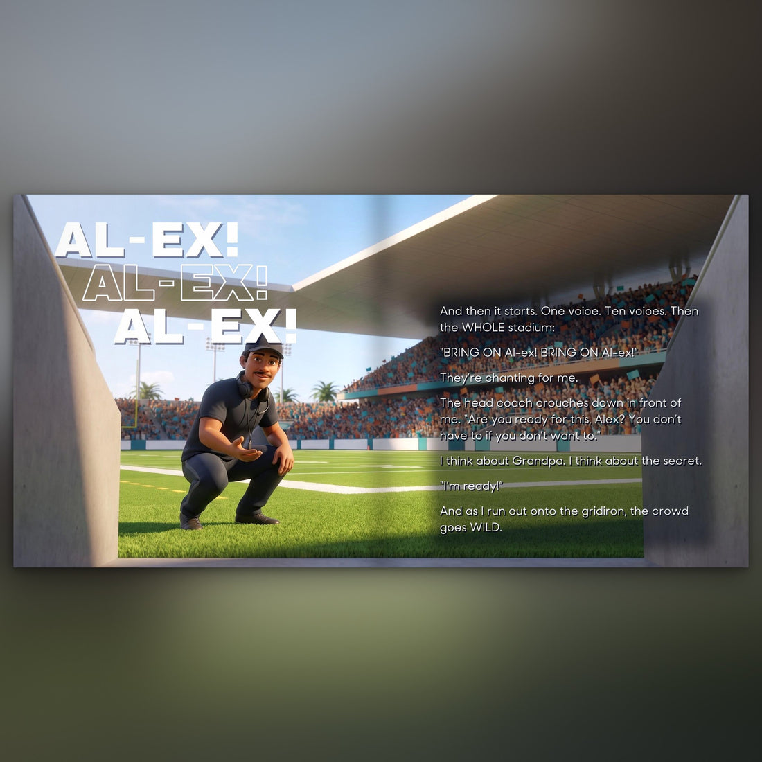 Miami Dolphins Personalised Storybook — The crowd chants their name
