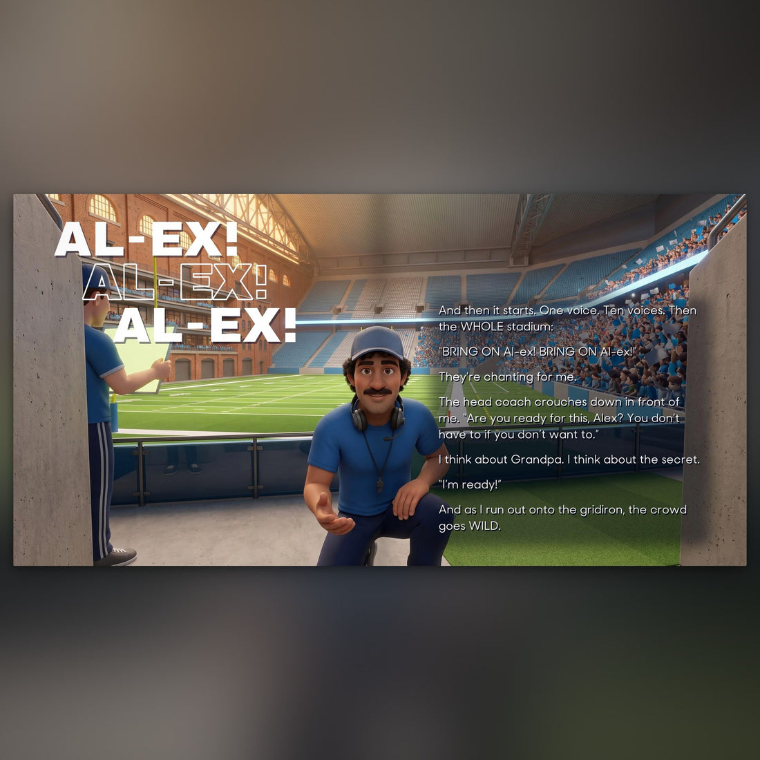 Detroit Lions Personalised Storybook — The crowd chants their name