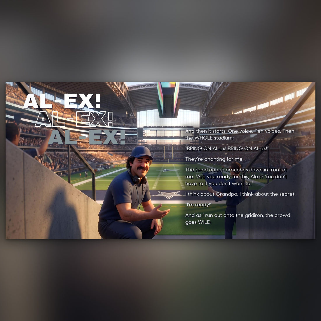 Dallas Cowboys Personalised Storybook — The crowd chants their name