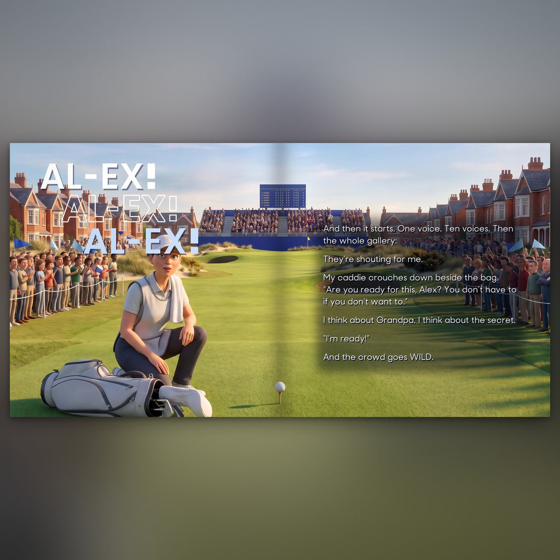 AIG Women's Open Personalised Storybook — The gallery chants their name