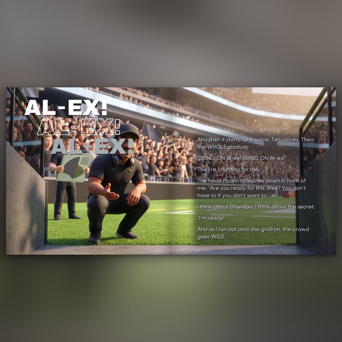 Las Vegas Raiders Personalised Storybook — The crowd chants their name