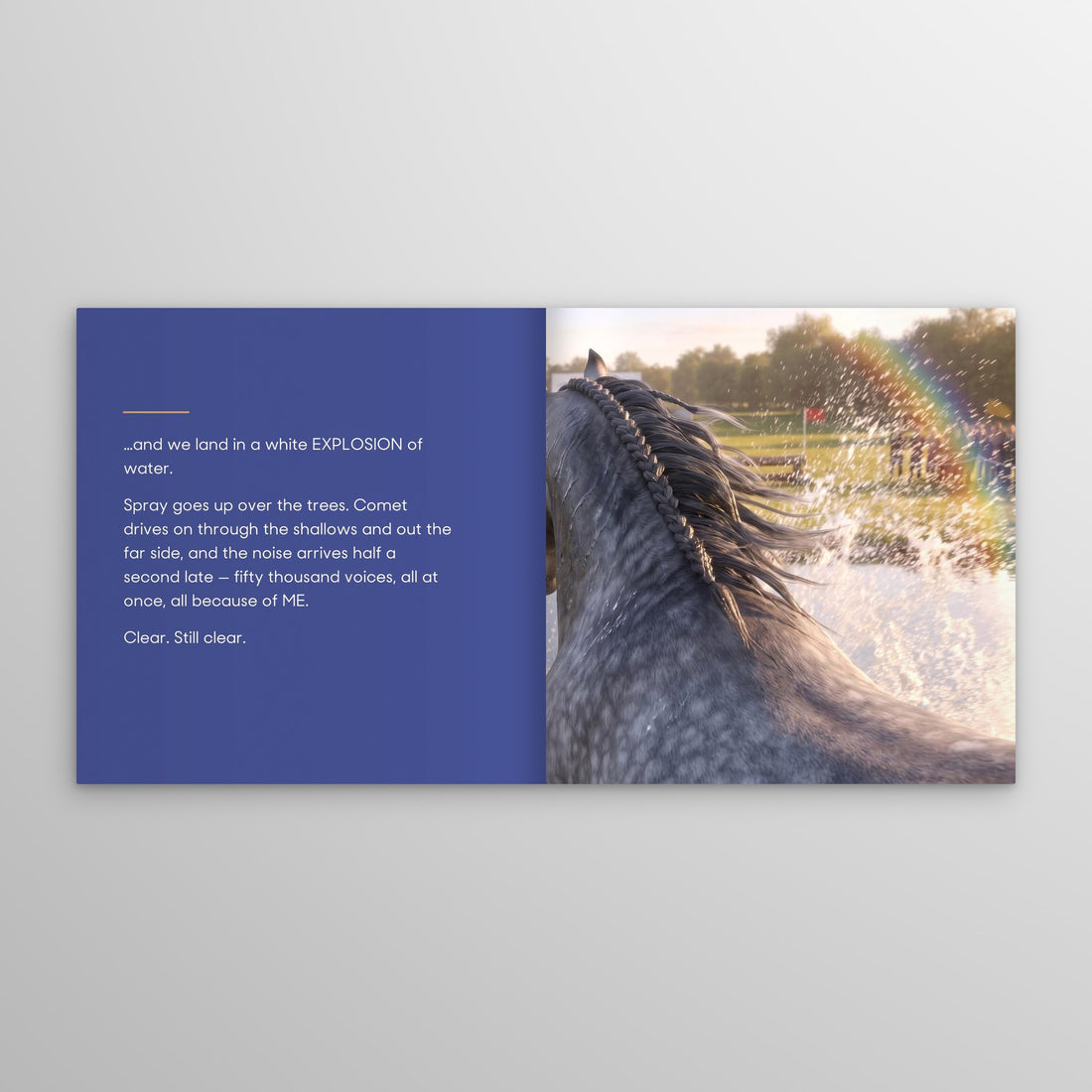 Badminton Horse Trials personalised storybook — clear over the lake [04-spread-p19]