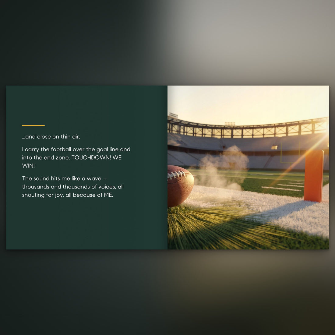 Green Bay Packers Personalised Storybook — The winning touchdown