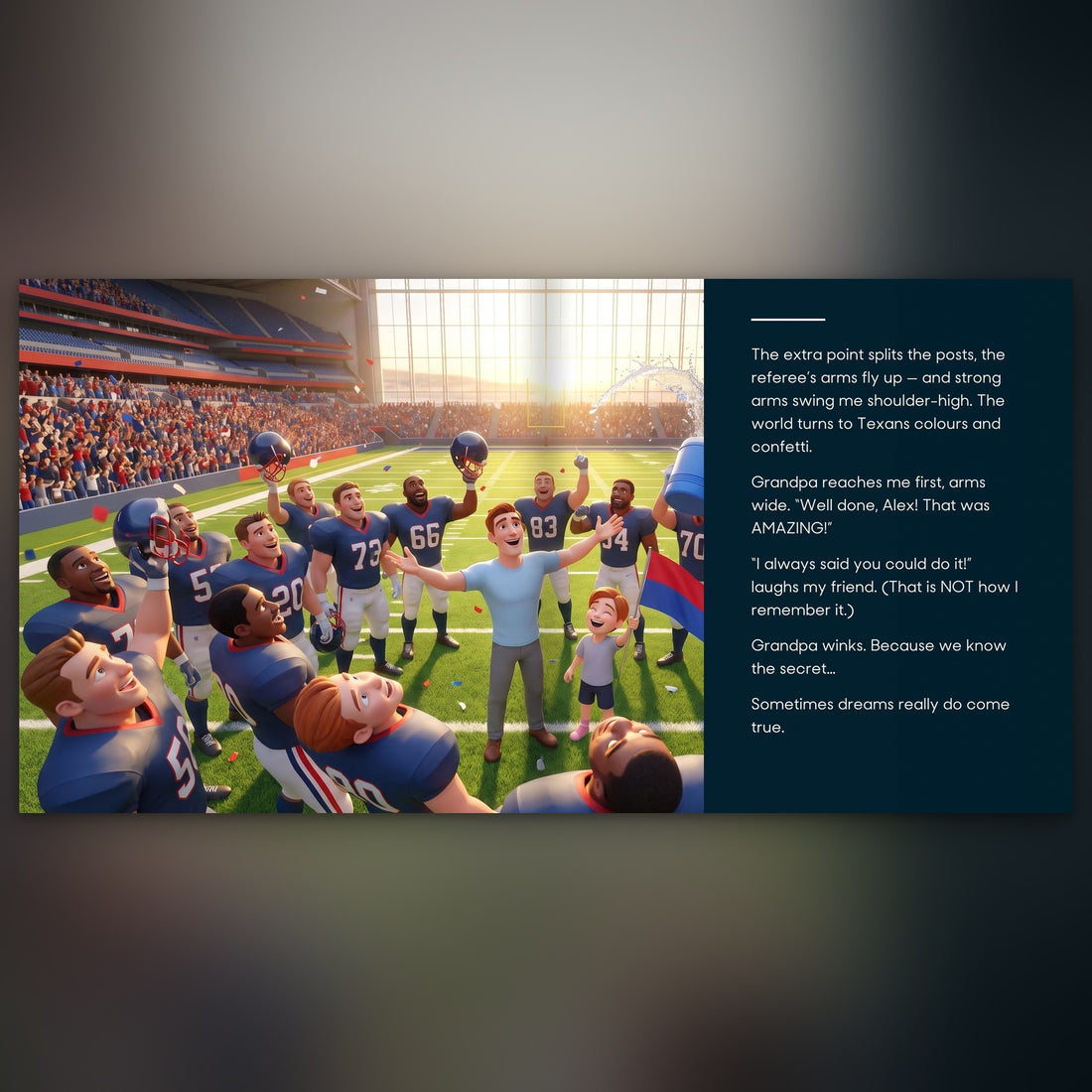 Houston Texans Personalised Storybook — Their game-winner page
